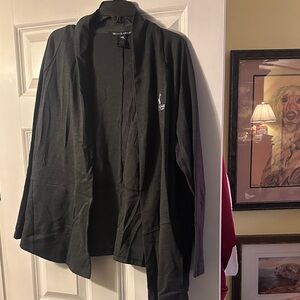 Black Open Front Cardigan